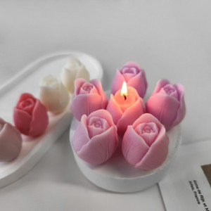 Tulip Candle Mold DIY Flower Diffuser Stone Handmade Soap Cake Decoration Baking Silicone Molds