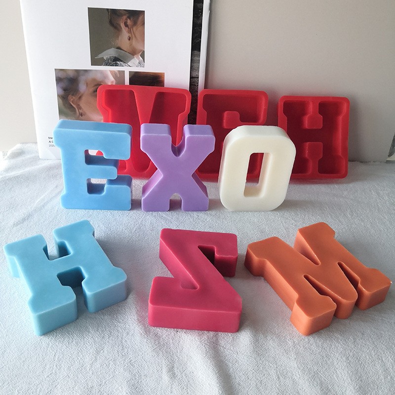 Alphabet Letter and Numbers Reusable Silicone Molds 