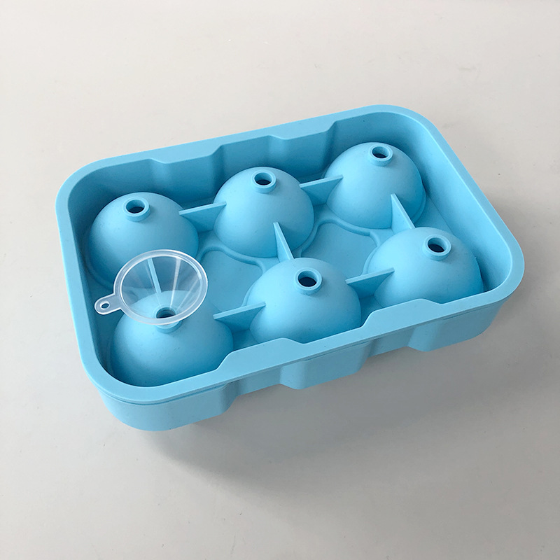 Ice Cube Molds 6 Cavity Spherical Ice Mold Tray Silicone Whiskey Ice Ball  Making Diy Ice Cream Pop Mold Round Cube Tray