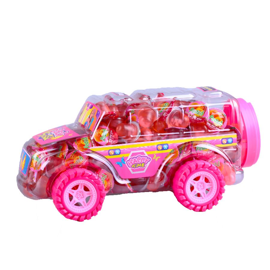 Factory delicious jelly candy in Pink car jar