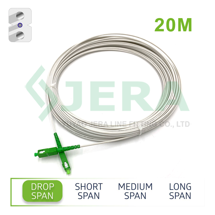 Fiber drop cable patch cord SC/APC 20M