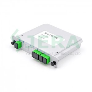 Fiber optical cassette PLC splitter 1×4 SC/APC