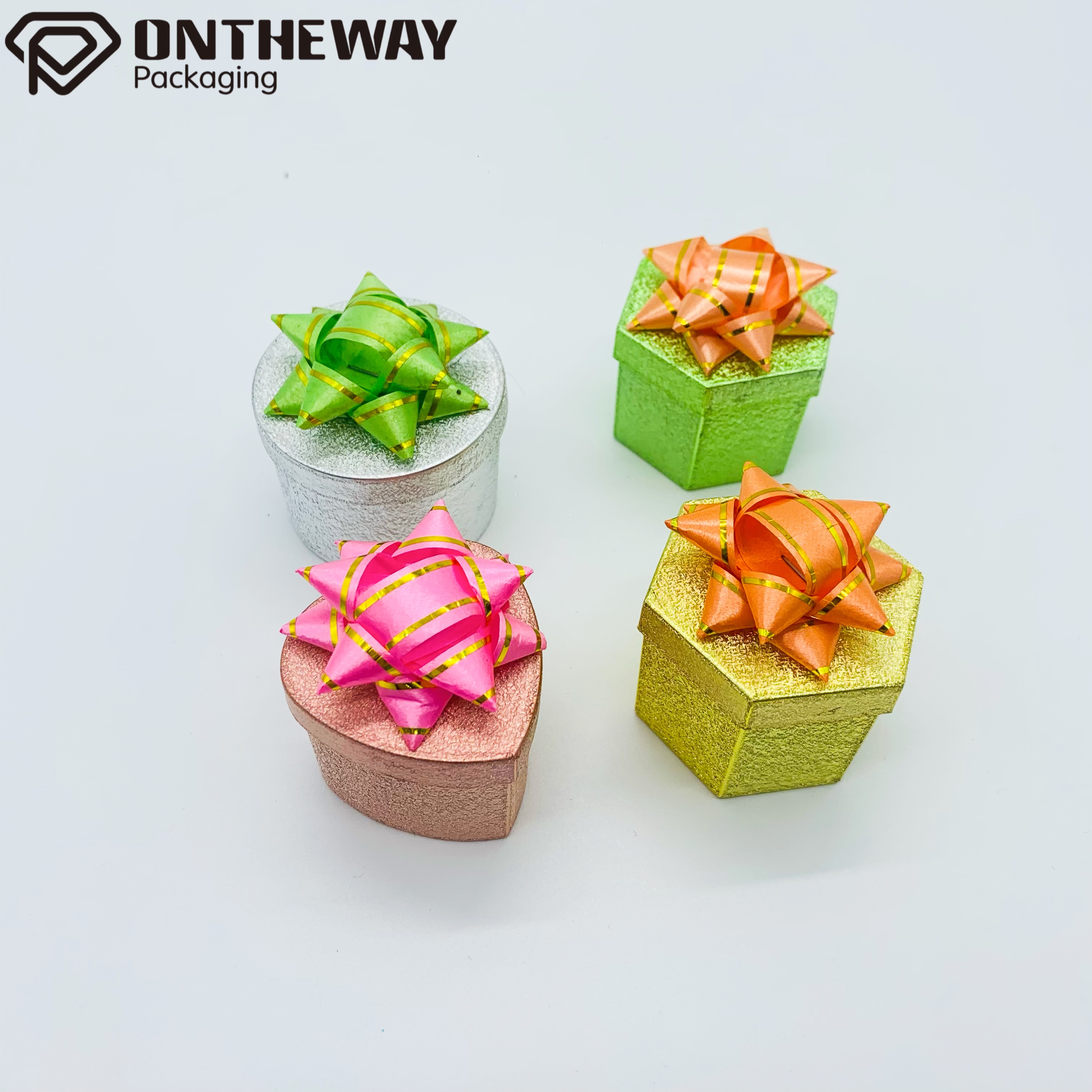 Custom Colorful Ribbon Ring Jewelry Gift Box Suuplier
