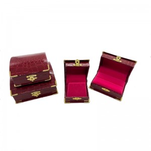High-end Classic Jewelry Leatherette Paper Ntim Box Nrog Xauv los ntawm Tuam Tshoj