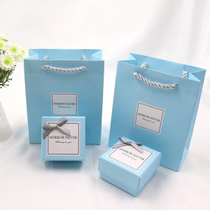 Hot Sale Bow Tie Cardboard Jewelry Packaging Gift Bhokisi NeHandle Bag kubva kuChina