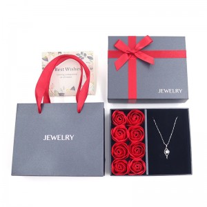 Hot Sale Bow Tie Flower Jewelry Gift Box With Bag Supplier