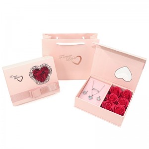 Osunwon Heart Apẹrẹ Jewelry Flower Ibi Gift Box Ṣeto Company