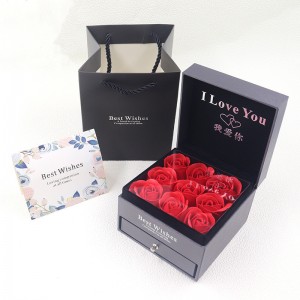 Gorąca sprzedaż Niestandardowy prezent Szuflada na biżuterię Pudełko na kwiaty luksusowa szuflada z Chin