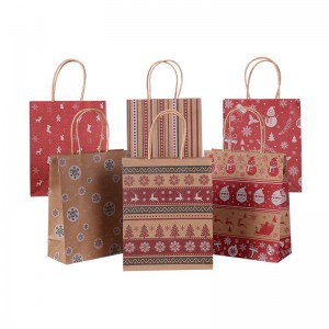 Engros Kraft Paper Shopping Bag til jul fra Kina