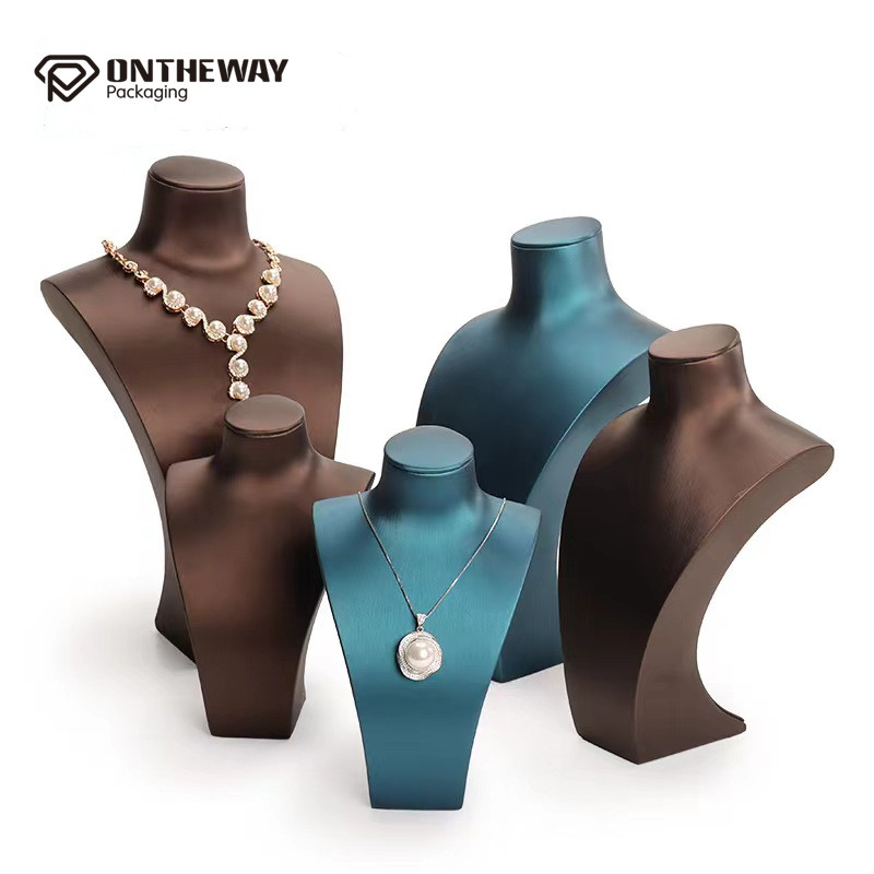 Pu leather jewelry display busts wholesale