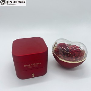 Прилагодена кутија за накит во боја со добавувач на компоненти во облик на срце