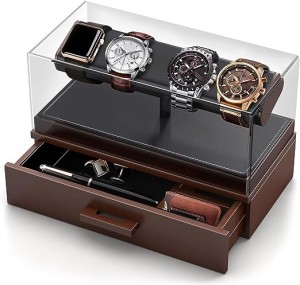 Wholesale Premium Watch Display Case Organizer OEM bakeng sa mofuta o moholo