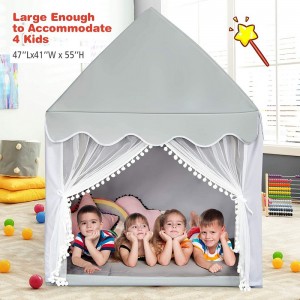 Indoor Large Kids Play Tent Toy House Solid Wood Children Castle