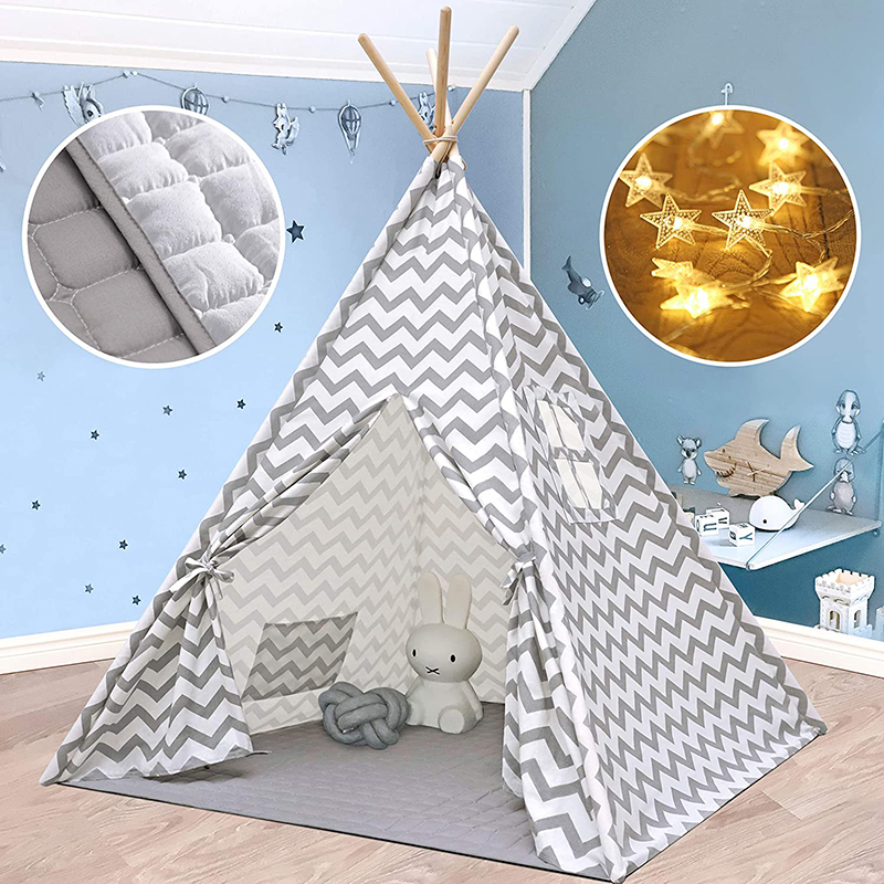 China Diy Kids Tent Manufacturer –  Wooden Play House Camping Tent Outdoor Toy Cotton for Kids  – JFTTEC