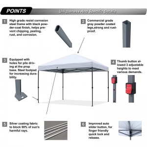 Trade Show Commercial Canopy Tent Duty 10×10 Outdoor Sun Shelter