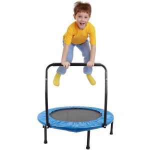 Indoor Jumping Play Exercise Toddler Folding Mini Rebounder 36 inch Trampoline for Kids