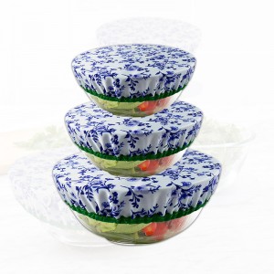 Custom Reusable Food Covers Elastic Bowl Covers for Kitchen Bowls Storage Cotton Bowl Covers