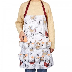 Custom Adjustable Gathering Apron with Pockets Egg Home Kitchen Chicken Egg Collecting Apron