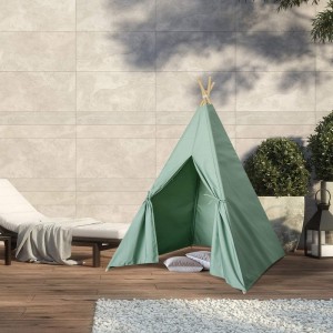Room Decor Play Safety Wooden Triangle Tent Green Kids Teepee Tent for Children