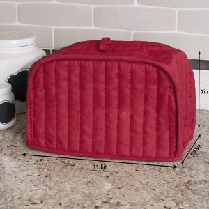 Custom Washable Dustproof Polyester Cotton Quilted Two Slice Four Slice Toaster Cover Appliance Cover