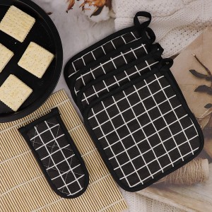 Custom Kitchen Pot Bowl Dish Mats Holders Set with Hand Pockets and Hanging Loops Heat Resistant Pot Holders Set