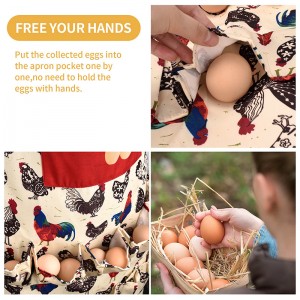Customized kids play experience life egg collection apron Pick up egg multi-pocket apron Egg collection bag