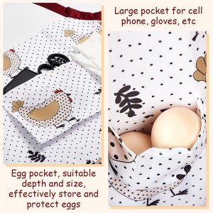 Custom Adjustable Gathering Apron with Pockets Egg Home Kitchen Chicken Egg Collecting Apron