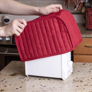 Custom Washable Dustproof Polyester Cotton Quilted Two Slice Four Slice Toaster Cover Appliance Cover