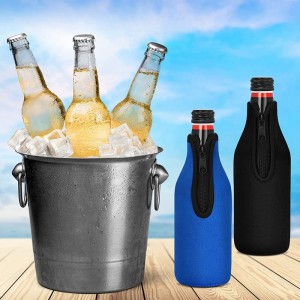 Custom Neoprene Beer Bottle Insulator Sleeve with Zipper Keeps Beer Cold Beer Bottle Sleeve Cover