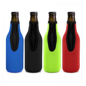 Custom Printed Beer Bottle Cooler Holder Cover Neoprene Beer Bottle Insulator Sleeves