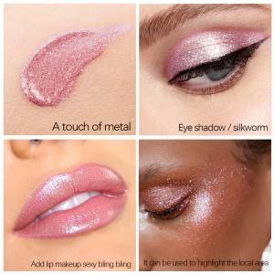 Shimmer Liquid Eyeshadow Vegan Makeup Eyes Cosmetics 18 colors Private Label Shinning Liquid Glitter Eye shadow