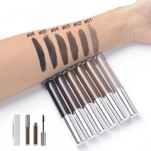 Private Label Brow Tint Makeup Kit 6 Color Long Lasting Waterproof Eyebrow Gel with Brush