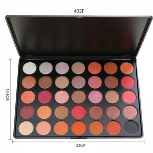 Private Label Makeup Eyeshadow 35 color waterproof Matte earth tone Pearlescent Sequined Glitter Eyeshadow Palette