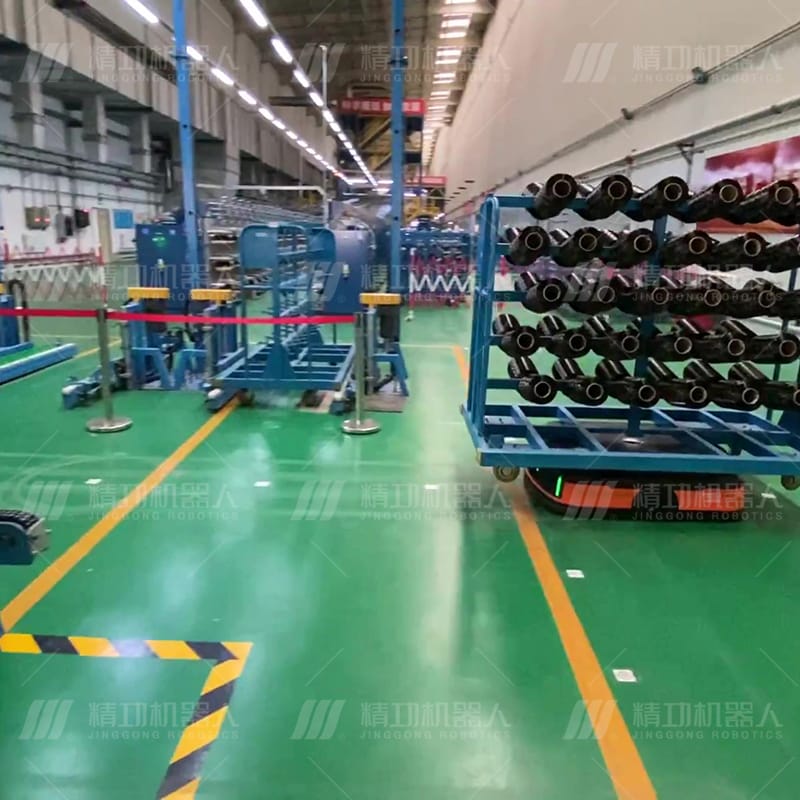OEM Agv For Material Handling Company –  Automatic Packaging Line for Carbon Fiber Yarn  – Jinggong