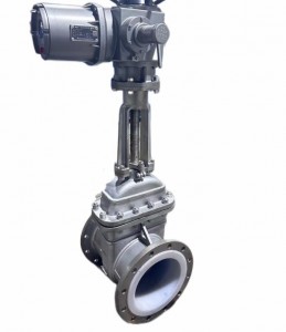 Electric stainless steel fluorine lined gate valve