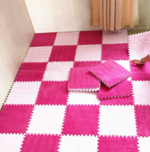 Splicing carpet bedroom full shop household block puzzle plush surface eva environmental protection foam pad