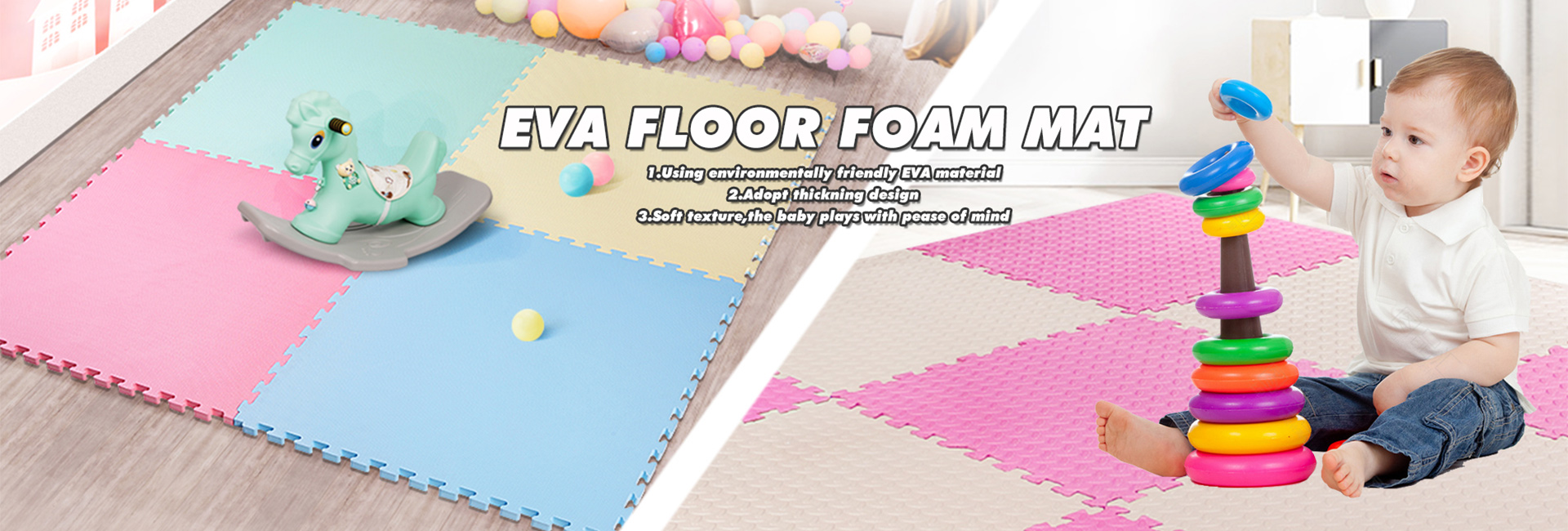 Children’s thick stitching foam floor mat crawling mat toddler indoor baby home non-slip floor EVA environmental protection