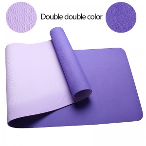 Thicken yoga mat EVA material men and women fitness mat Double-sided solid color thick dance mat