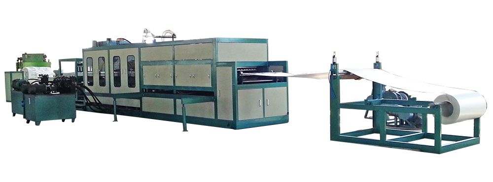 PS Foam Fast Food Box Thermoforming Machine -Stacking Design
