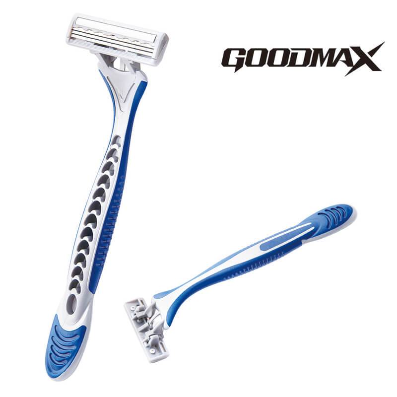 Factory Free sample Mens Shaving Kit - Classic long rubber handle triple blade men disposable razor SL-3035TL – Jiali