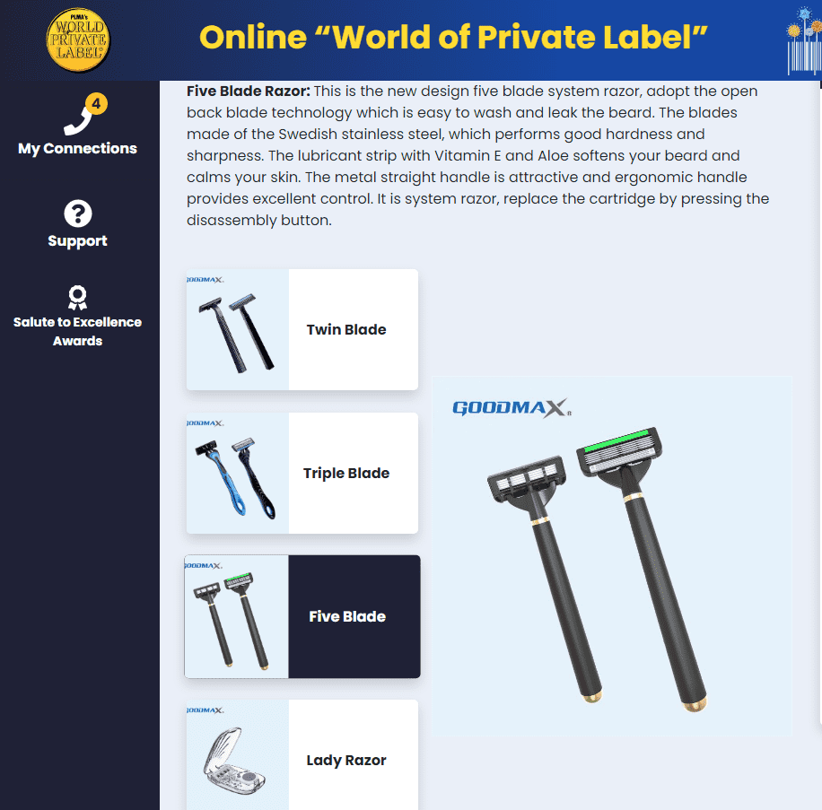 JIALI Razor på Amsterdam Online "World of Private Label"