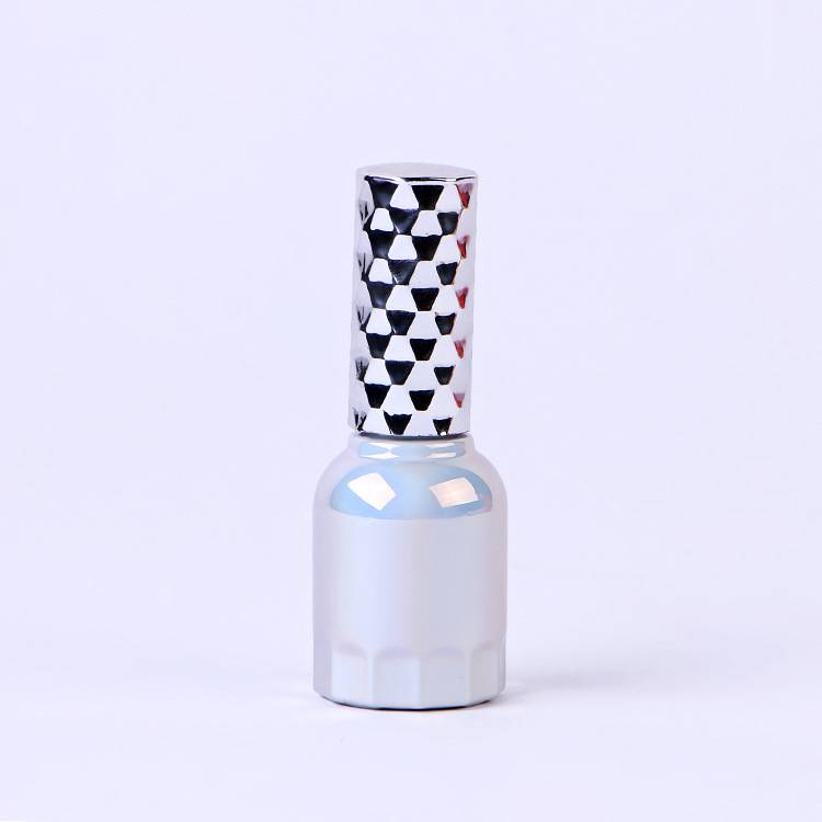 Fancy custom gel nail polish bottle 15ml with unique gold cap (1)