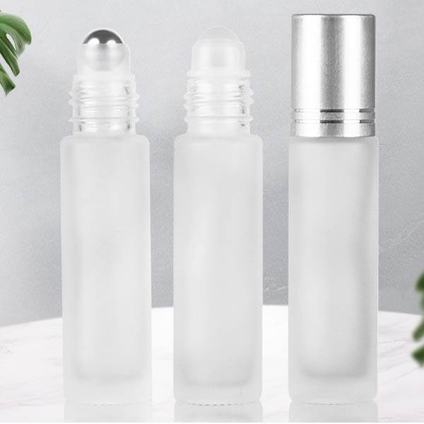 mini roll-on glass essential oil bottle