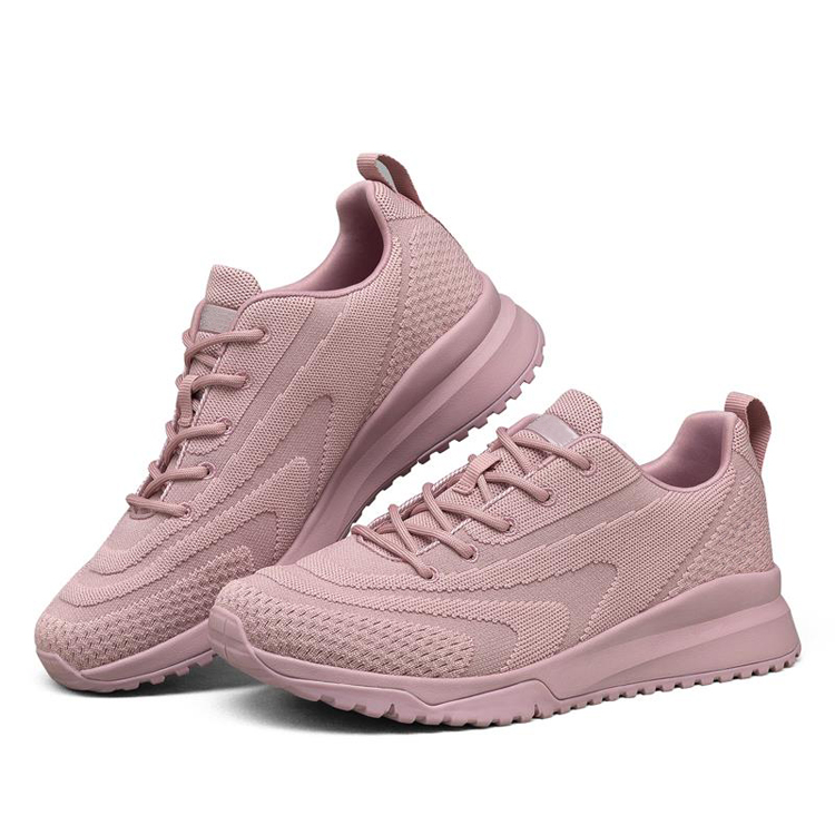 Wholesale OEM Mesh Running Shoes Supplier –  New Design Fashion Solid Color Pink Breathable Upper Best Quality Sneaker Women Shoes Sport Running – Jianer