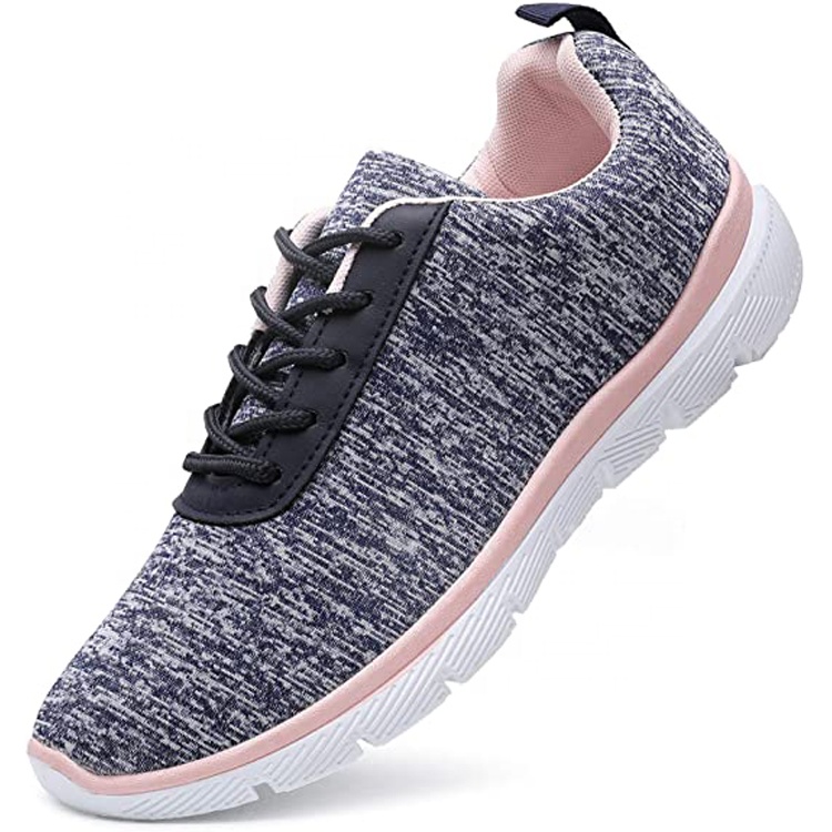 China Hot Selling Tennis Lace Up Walking Lightweight Sneaker Mesh Women Athletic Running Shoes