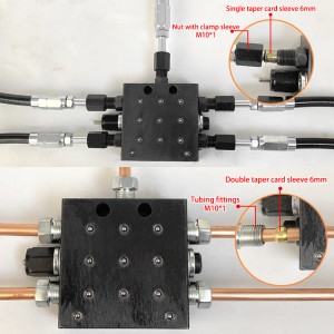 JPQA Type 2-16 holes automatic grease dispenser progressive distributor divider blocks for excavator lubricating pump