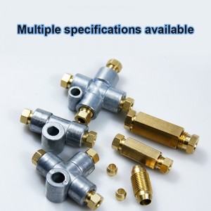 Fixed oil pipe M8/M10 two-way, three-way and four-way oil lubrication fittings