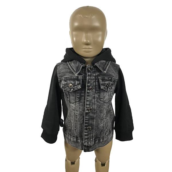 China New Product  3 Years Baby Western Dress - High Quality for China Ladies Allover Pearl Decoration Black Denim Jacket – JiaTian
