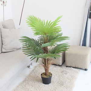 New Arrival  Plastic Palm Plants Factory For Indoor Decoration
