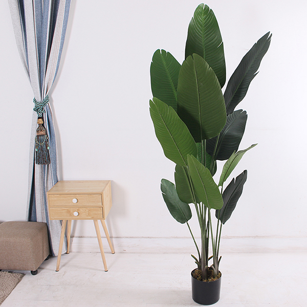 Excellent quality Artificial Banana Trees - Artificial Travelers Banana Tree Plastic Birds of Paradise Plants With Pot  – JIAWEI